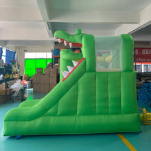 Load image into Gallery viewer, YARD Green Dinosaur Bounce House Inflatable Slide