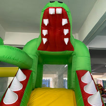 Load image into Gallery viewer, YARD Green Dinosaur Bounce House Inflatable Slide