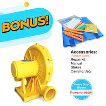 Load image into Gallery viewer, YARD Rainbow Inflatable Obstacle Course Bounce House with Blower