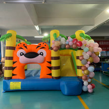 Load image into Gallery viewer, YARD Residential Tiger Bounce House Slide Inflatable Bouncer with Blower