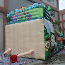 Load image into Gallery viewer, YARD Happy Jungle Animals Bounce House Inflatable Slide