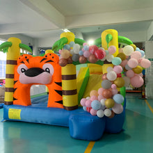 Load image into Gallery viewer, YARD Residential Tiger Bounce House Slide Inflatable Bouncer with Blower