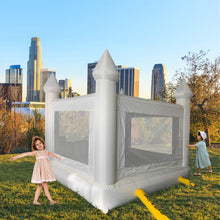 Load image into Gallery viewer, White Inflatable Bouncer Slide Bounce House Ball Pool with Blower