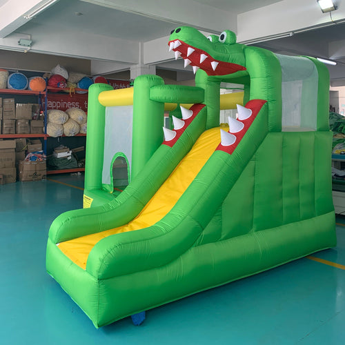 YARD Green Dinosaur Bounce House Inflatable Slide