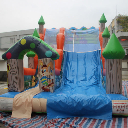 YARD Happy Jungle Animals Bounce House Inflatable Slide