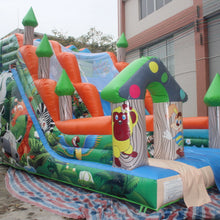 Load image into Gallery viewer, YARD Happy Jungle Animals Bounce House Inflatable Slide
